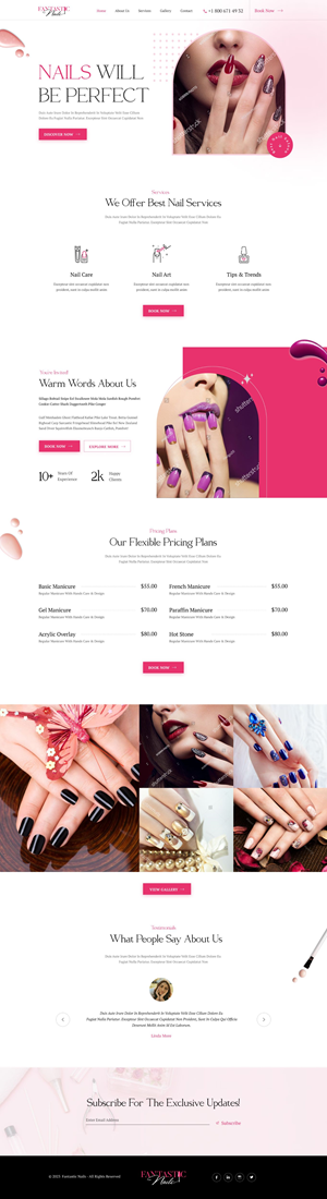Web Design by Eppeok for Fantastic Nails, LLC. | Design: #30315491