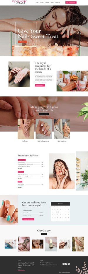 Diseño Web por subhalaxmi  khamari para Fantastic Nails, LLC. | Diseño #30325403