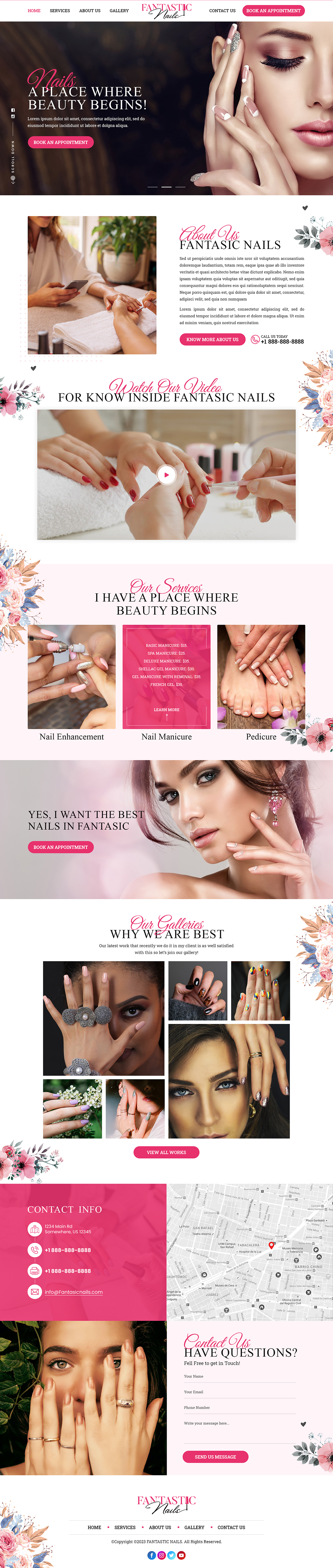 Web Design by Titan Eagle for Fantastic Nails, LLC. | Design #30318981