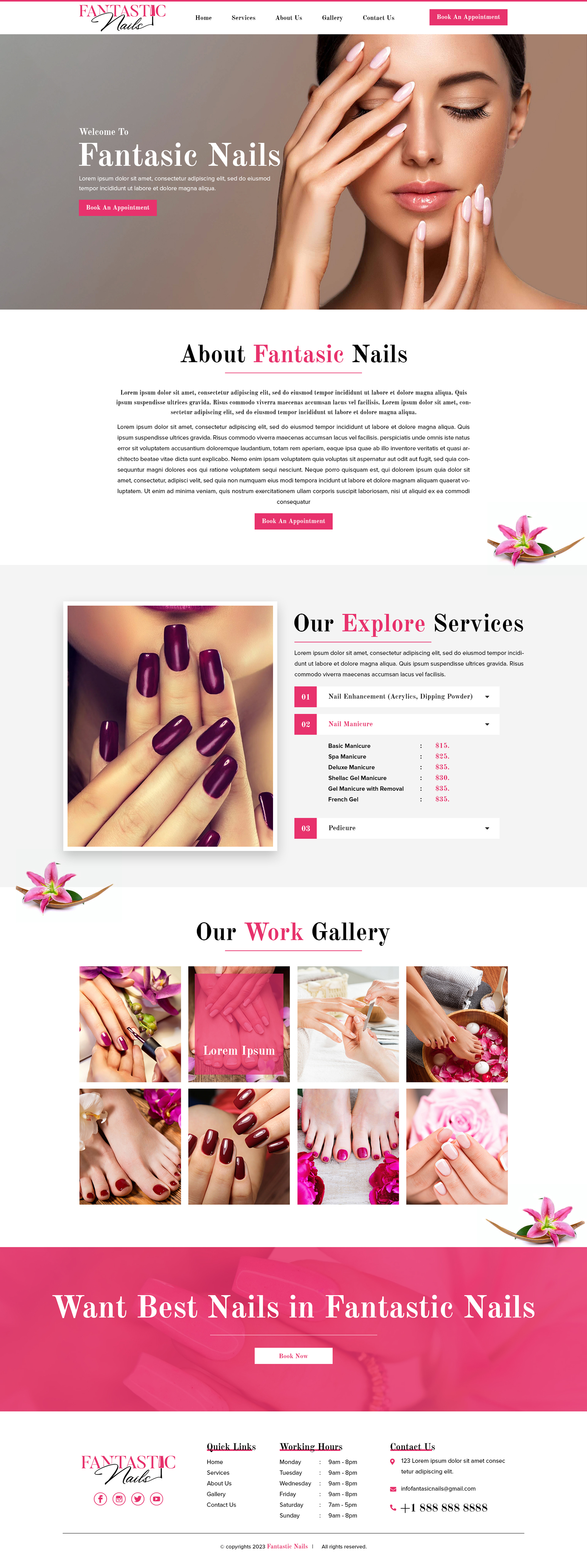 Web Design by Titan Eagle for Fantastic Nails, LLC. | Design #30326039