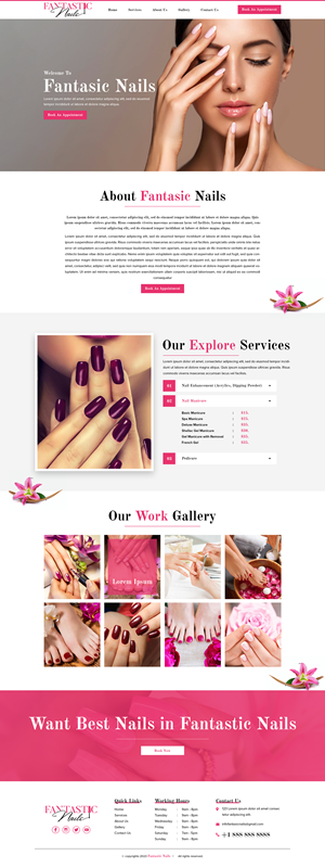 Web Design by Titan Eagle for Fantastic Nails, LLC. | Design: #30326039