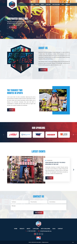 Wordpress Design by pb for First Responder Institute | Design: #30331996