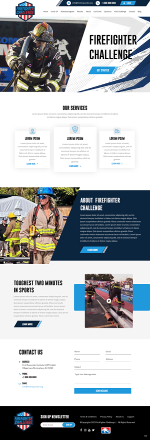 Wordpress Design by pb for First Responder Institute | Design: #30331998