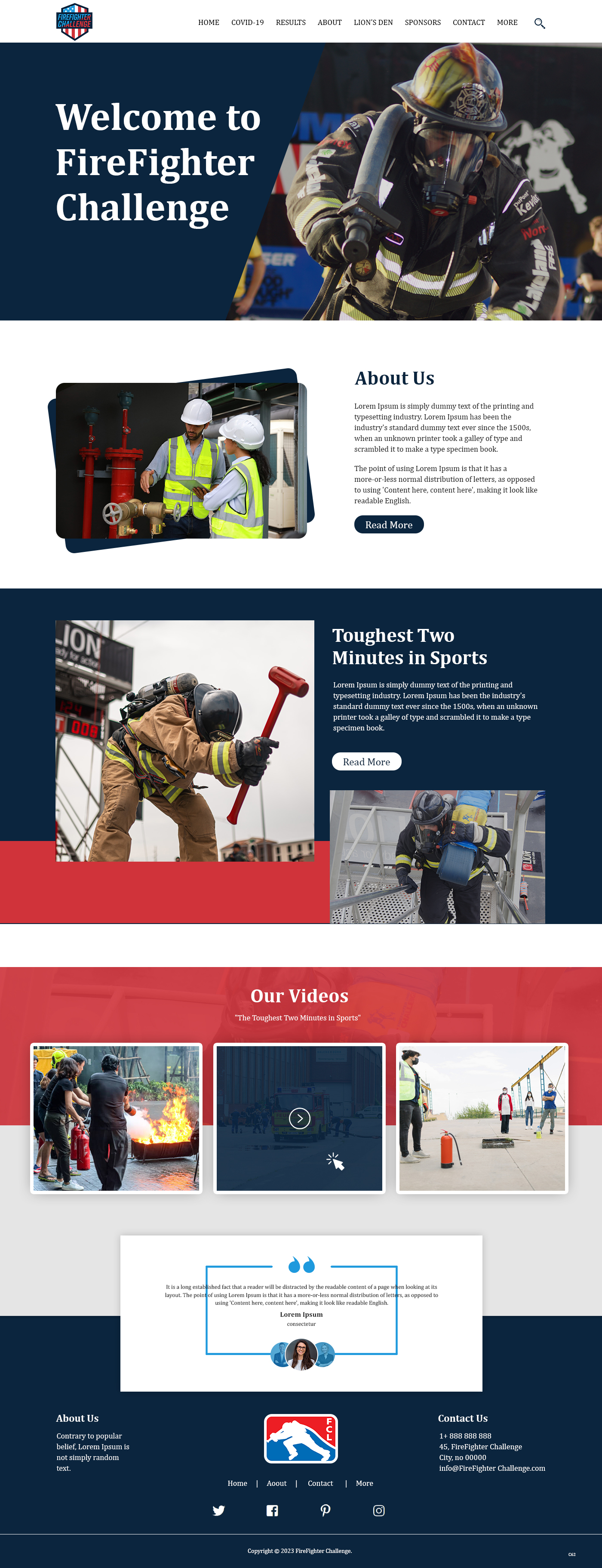 Wordpress Design by pb for First Responder Institute | Design #30332003