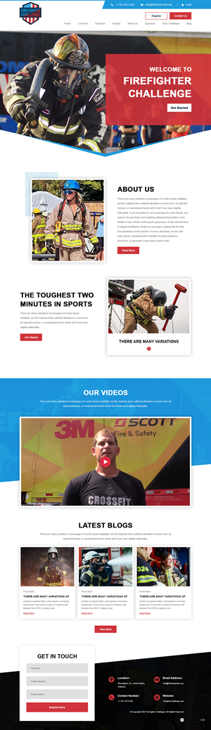 Wordpress Design by pb for First Responder Institute | Design: #30332005