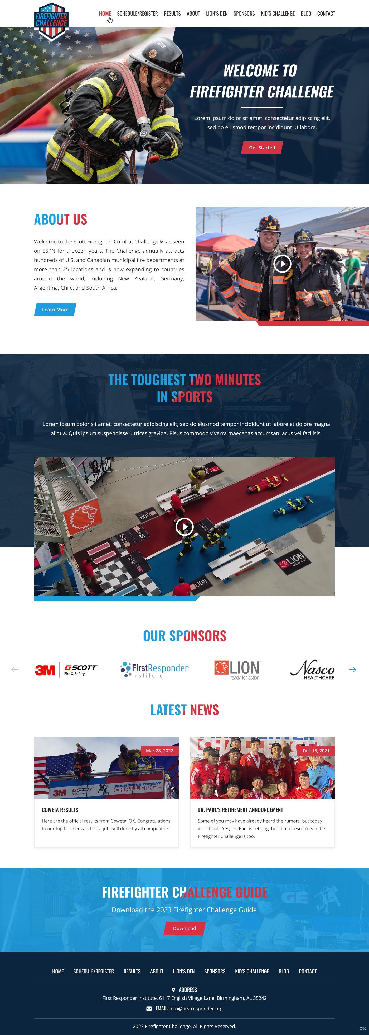 Wordpress Design by pb for First Responder Institute | Design #30337607