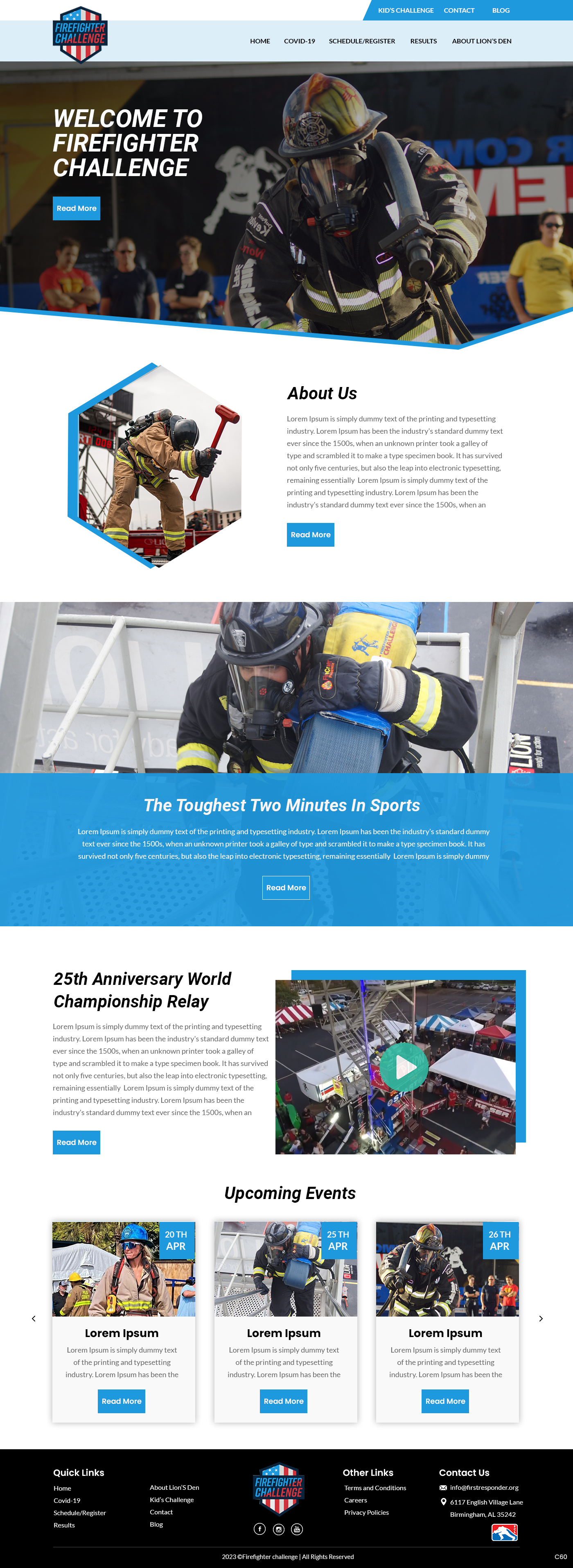 Wordpress Design by pb for First Responder Institute | Design #30347850