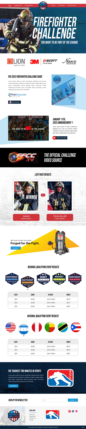 International Firefighter Competition Needs New Website that Looks Like It's a Global Sportin...