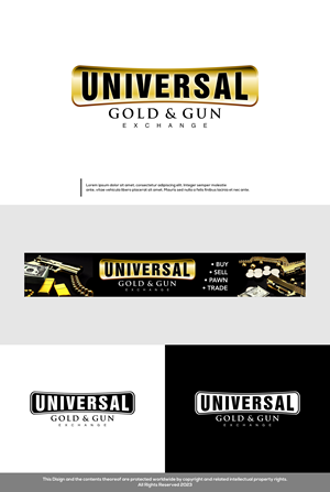 Signage Design by Berylfx for UNIVERSAL PAWN & GUN EXCHANGE | Design: #30369749