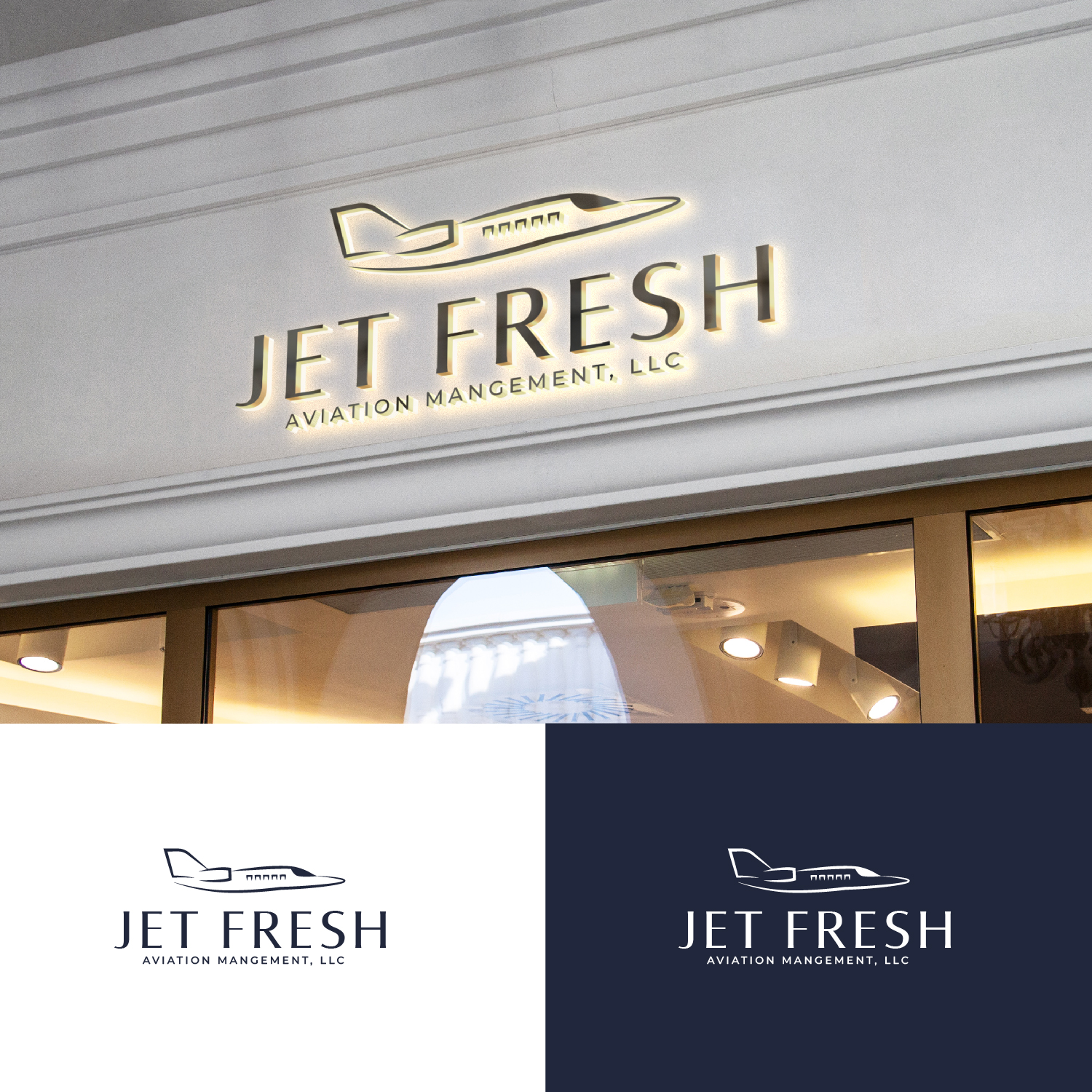 Logo Design by S.H Designs for Jet Fresh Aviation Management, LLC.  | Design #30342774