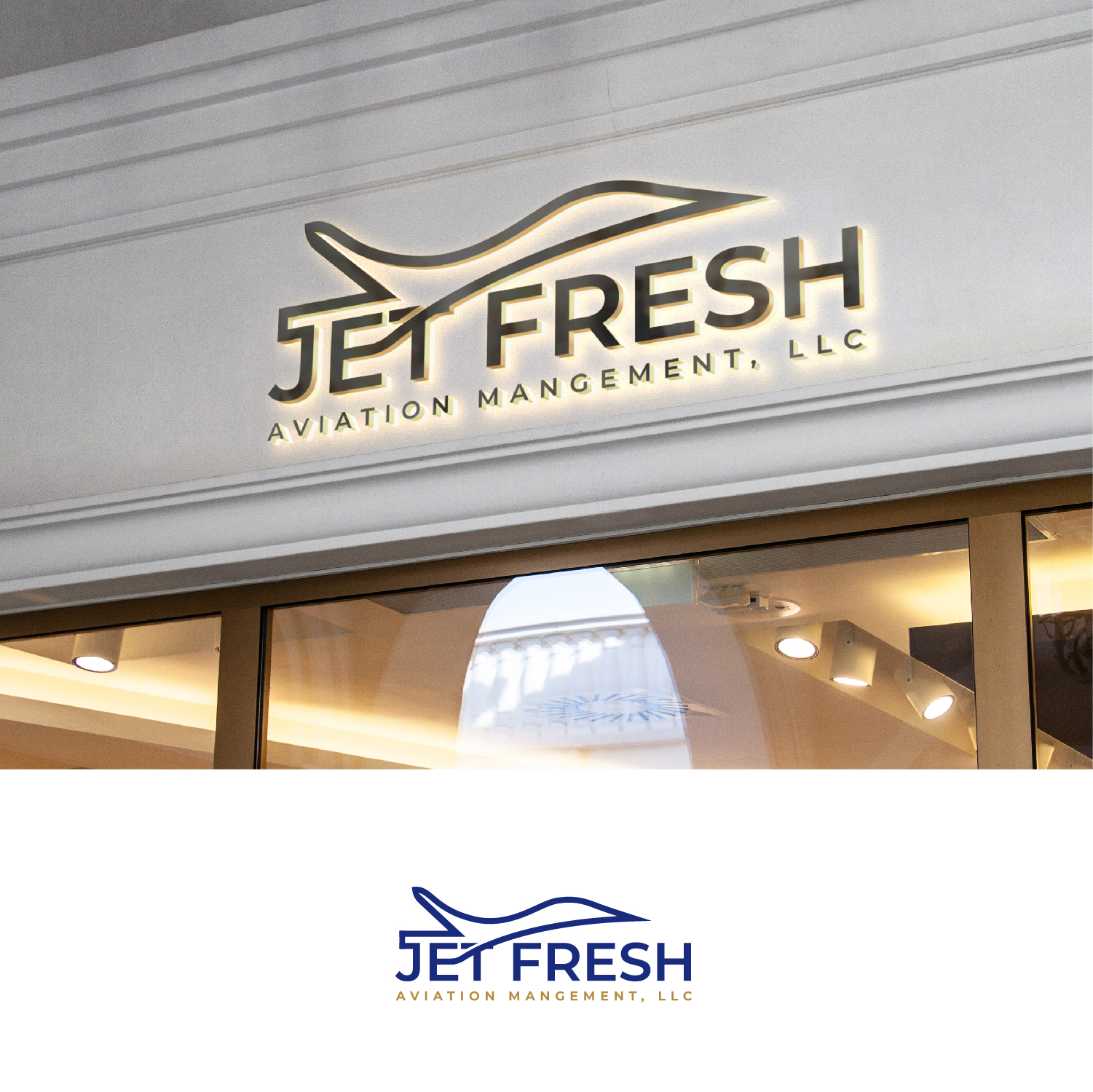 Logo-Design von S.H Designs für Jet Fresh Aviation Management, LLC.  | Design #30342776