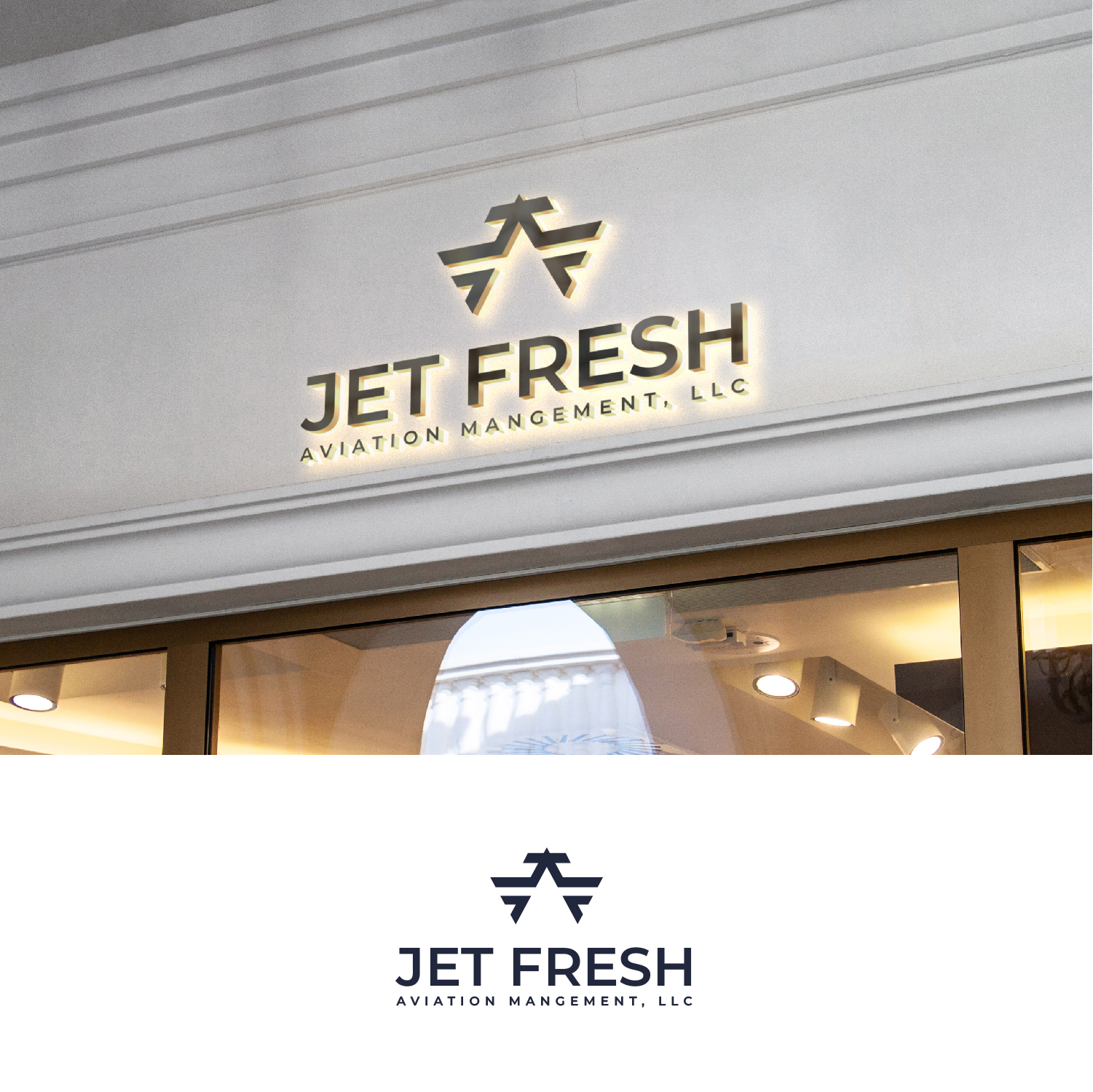 Logo-Design von S.H Designs für Jet Fresh Aviation Management, LLC.  | Design #30342777