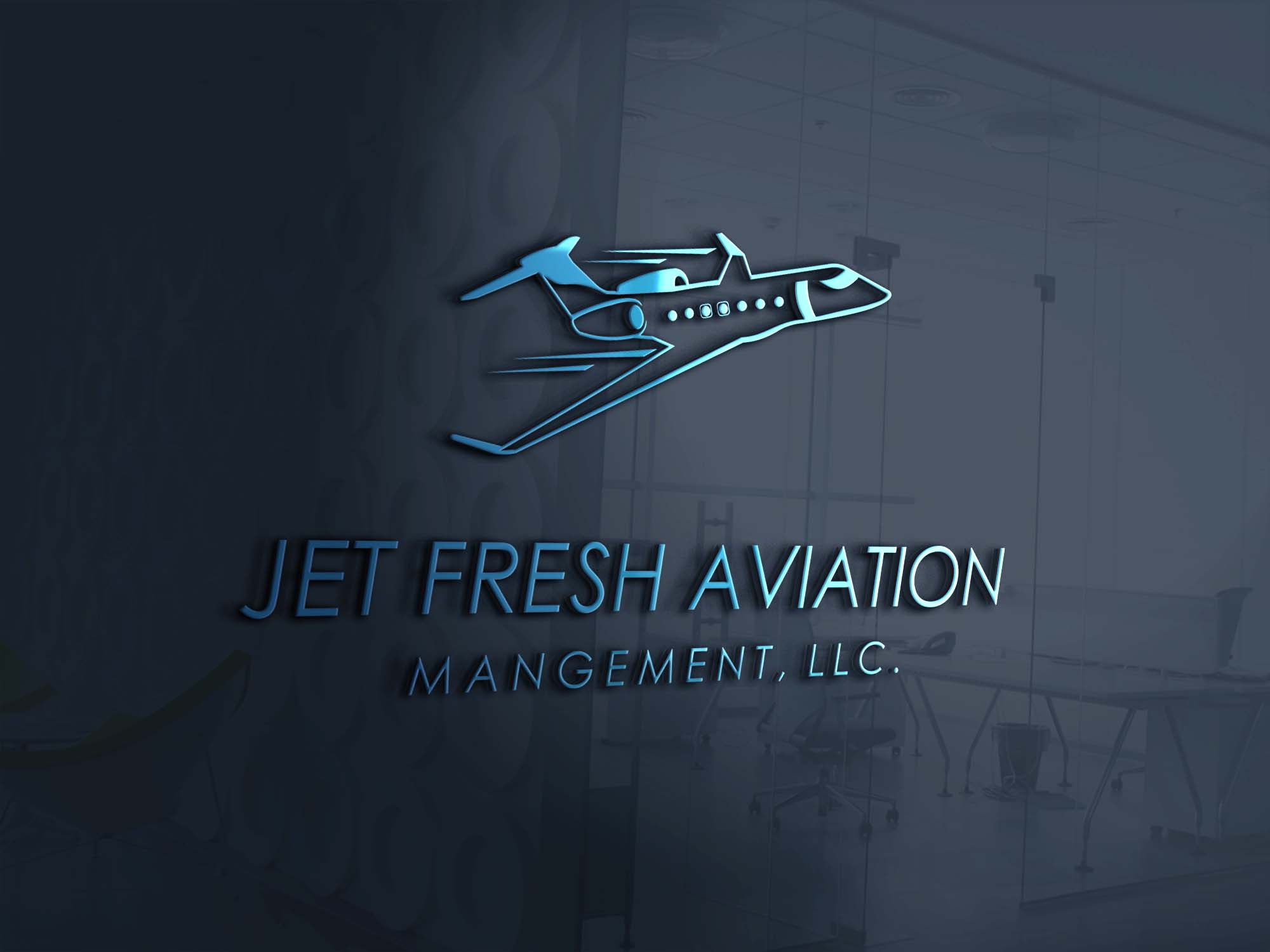 Logo-Design von ngibad für Jet Fresh Aviation Management, LLC.  | Design #30364711