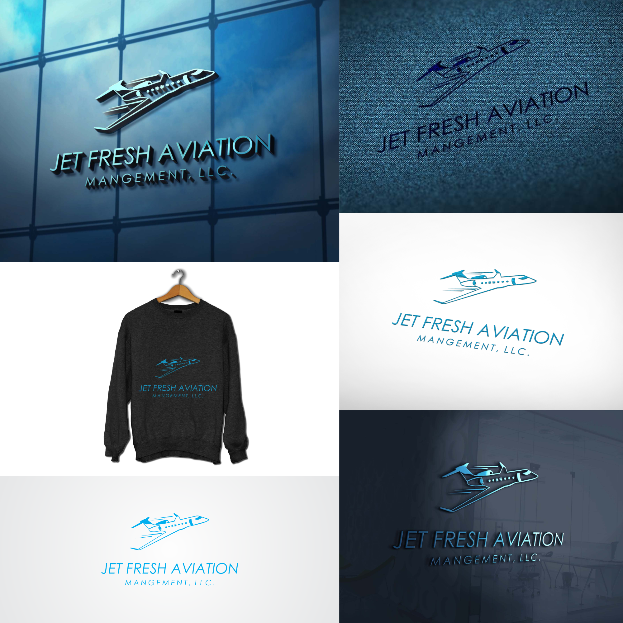Logo Design by ngibad for Jet Fresh Aviation Management, LLC.  | Design #30364857