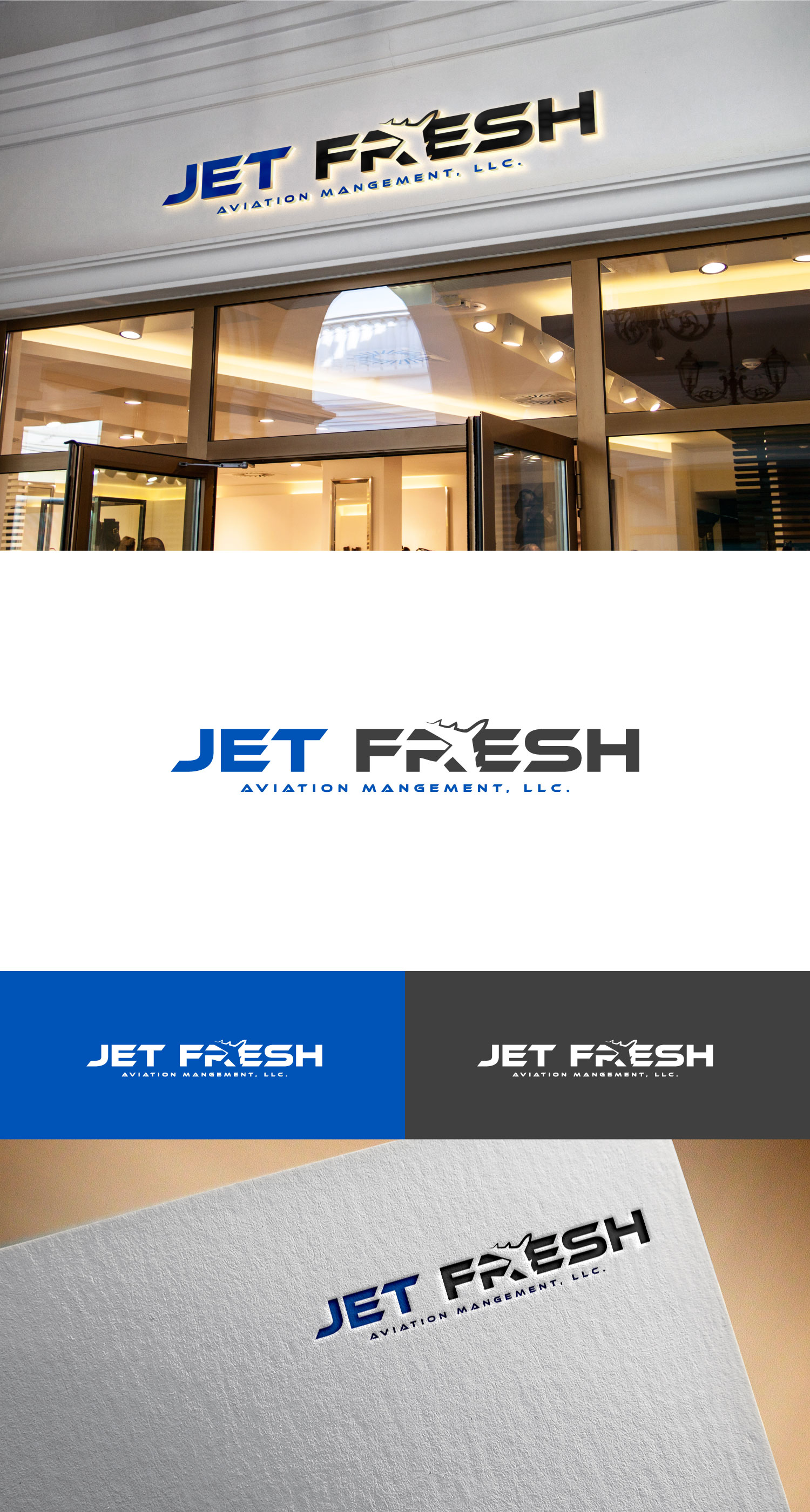 Logo-Design von AyaanArt für Jet Fresh Aviation Management, LLC.  | Design #30340103