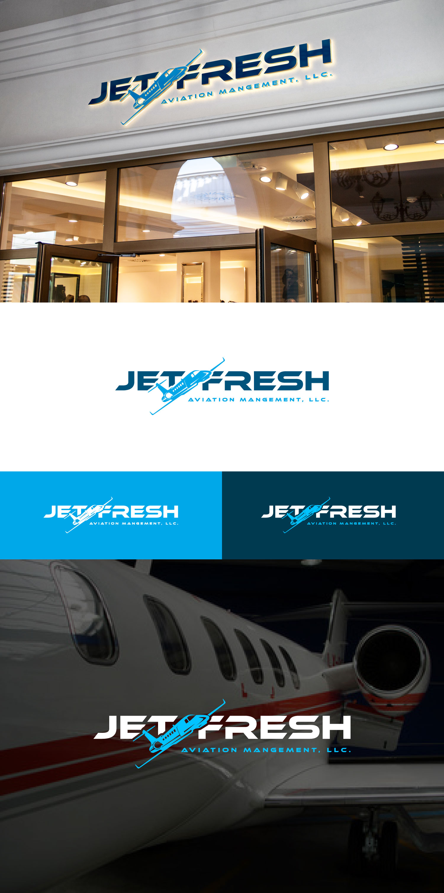Logo-Design von AyaanArt für Jet Fresh Aviation Management, LLC.  | Design #30376275