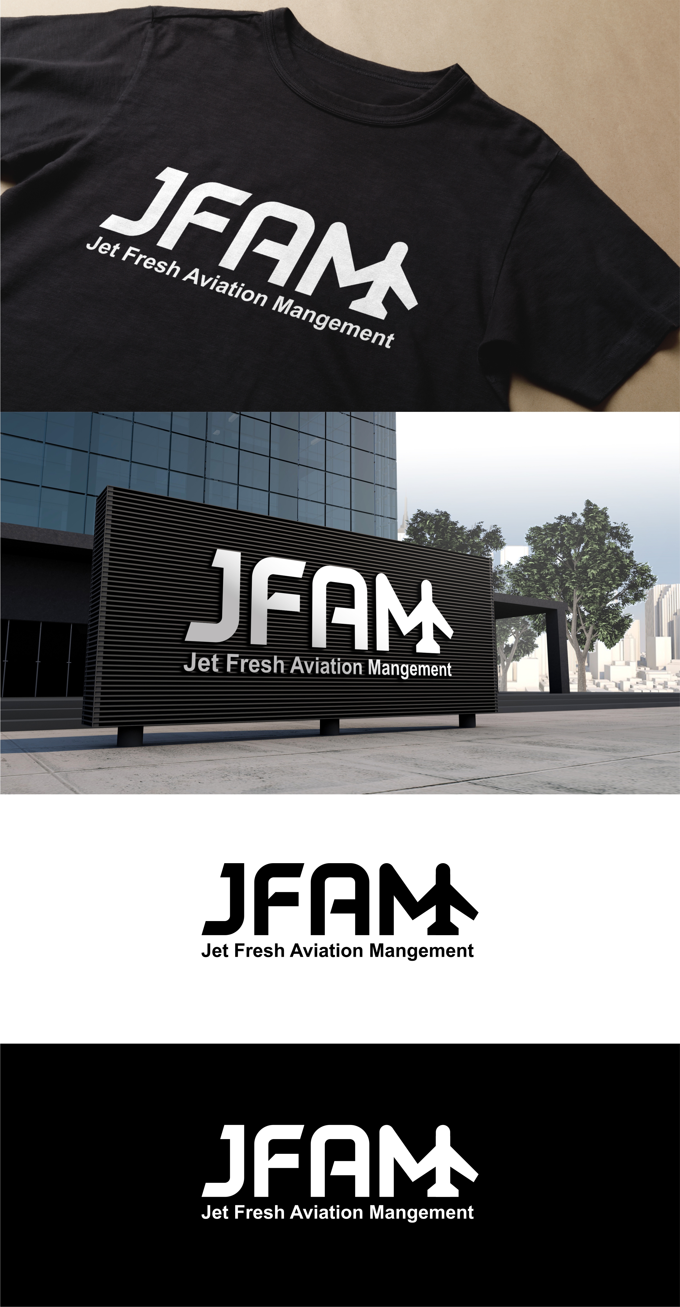 Logo Design by trojni for Jet Fresh Aviation Management, LLC.  | Design #30360844