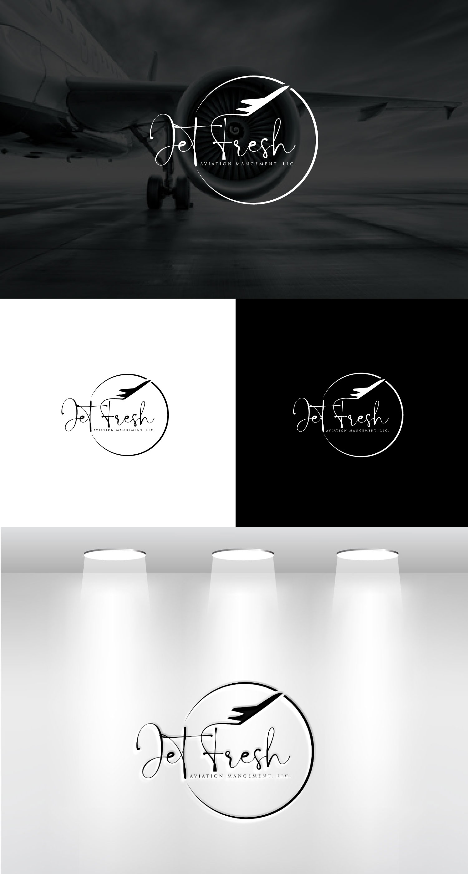 Logo Design by RohimaArt for Jet Fresh Aviation Management, LLC.  | Design #30344837