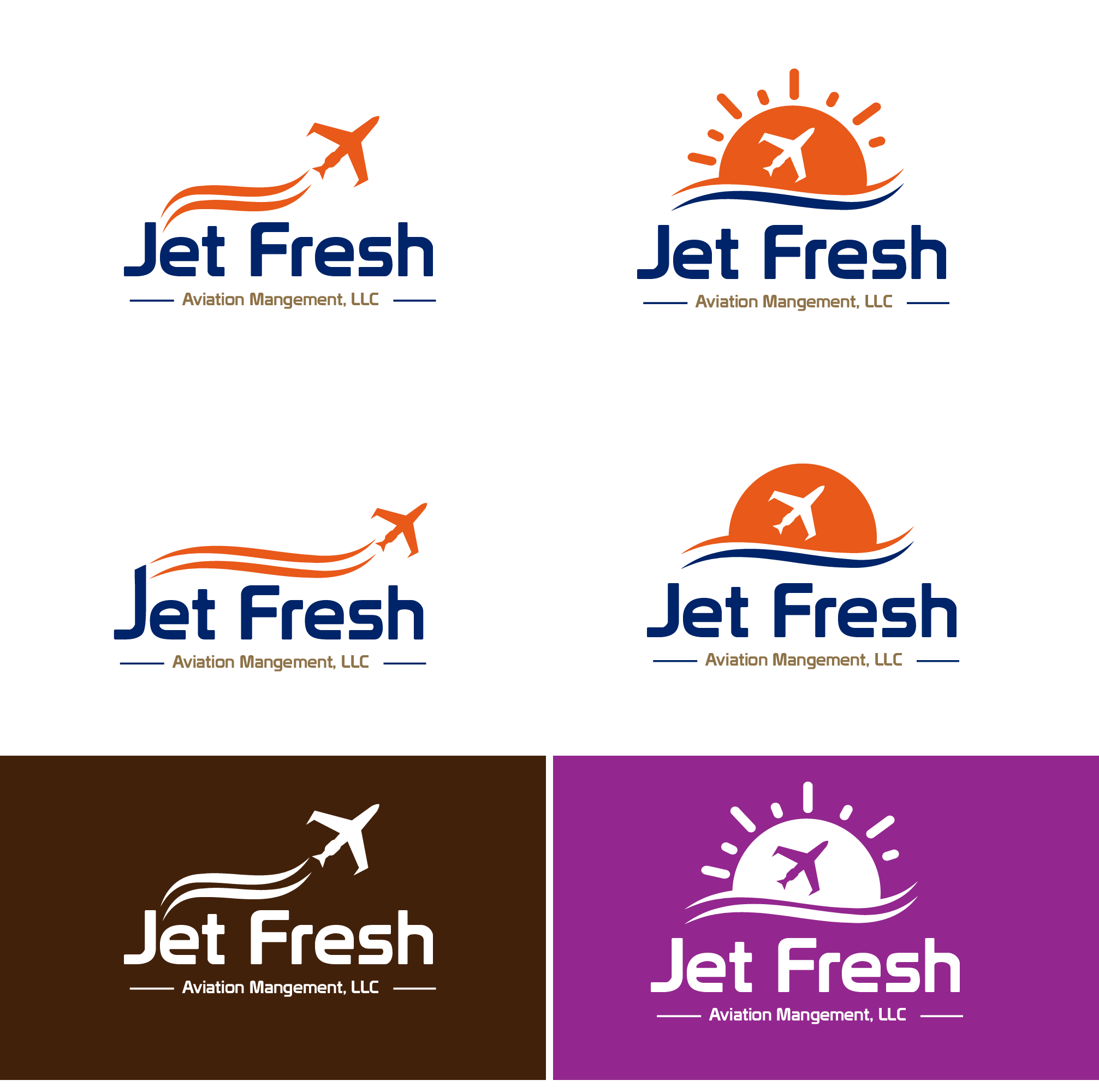 Design de Logo par Elkhair1 pour Jet Fresh Aviation Management, LLC.  | Design #30342394