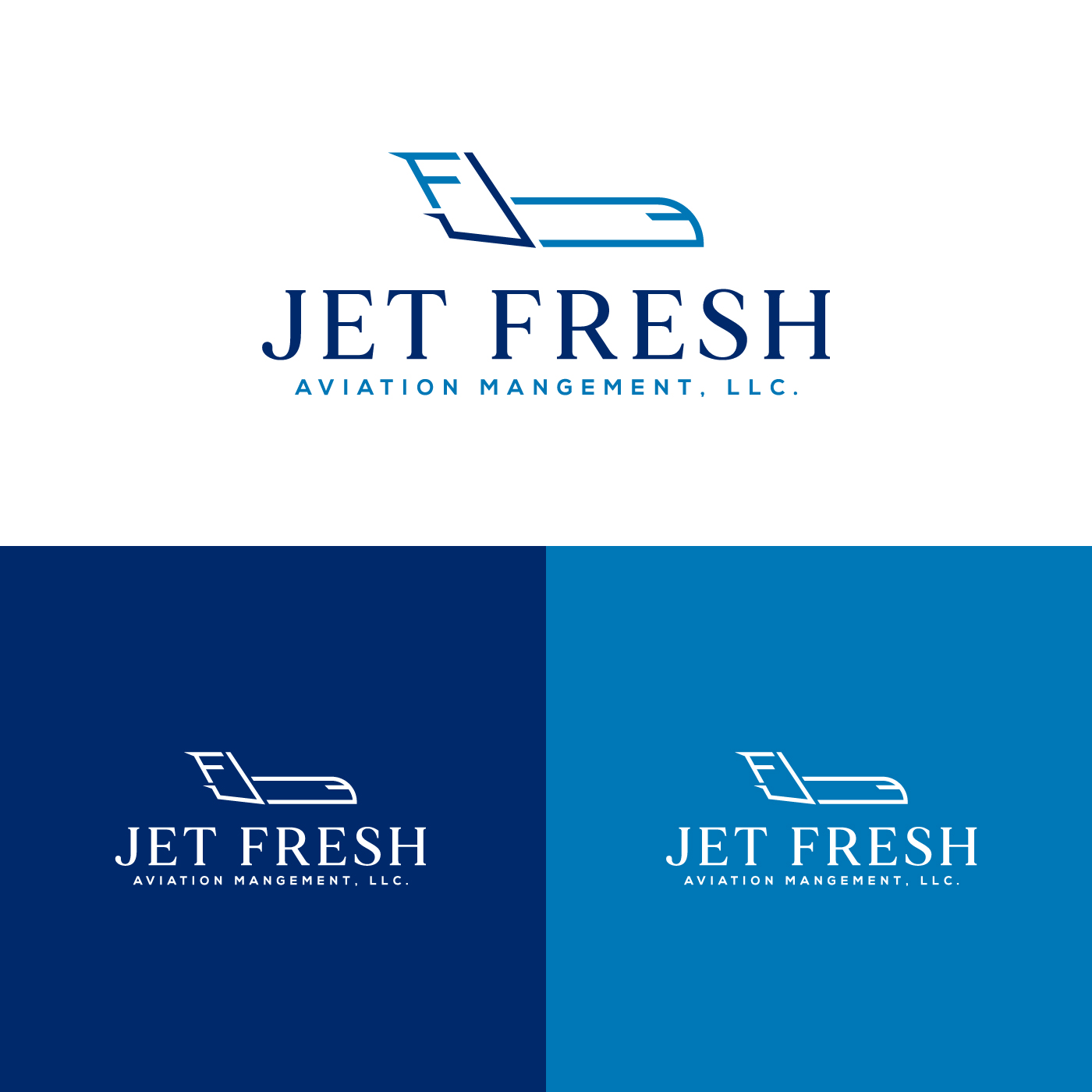 Logo Design by sangeloenriquez for Jet Fresh Aviation Management, LLC.  | Design #30343277