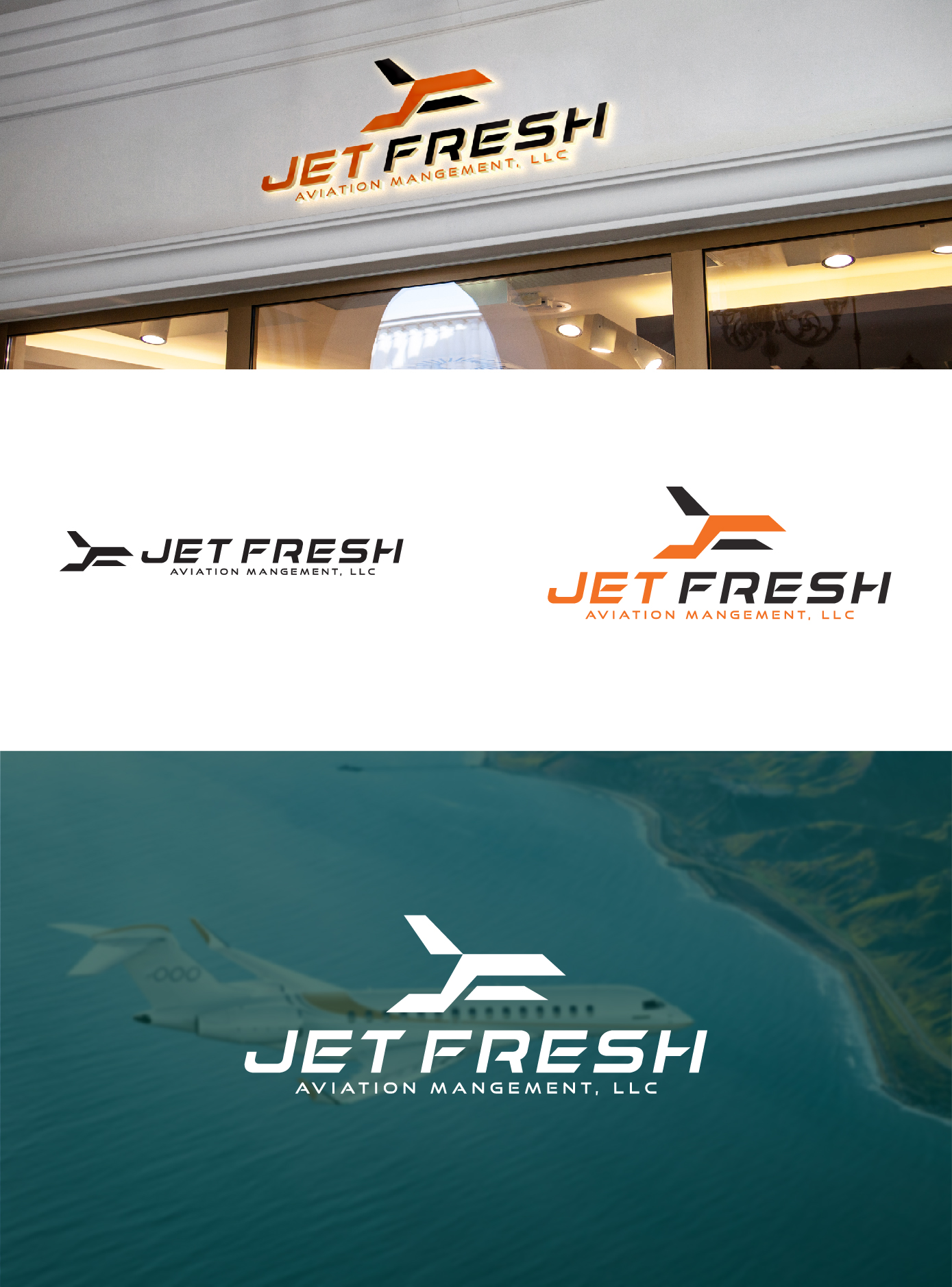 Logo Design by AL-BARAKAH for Jet Fresh Aviation Management, LLC.  | Design #30361580