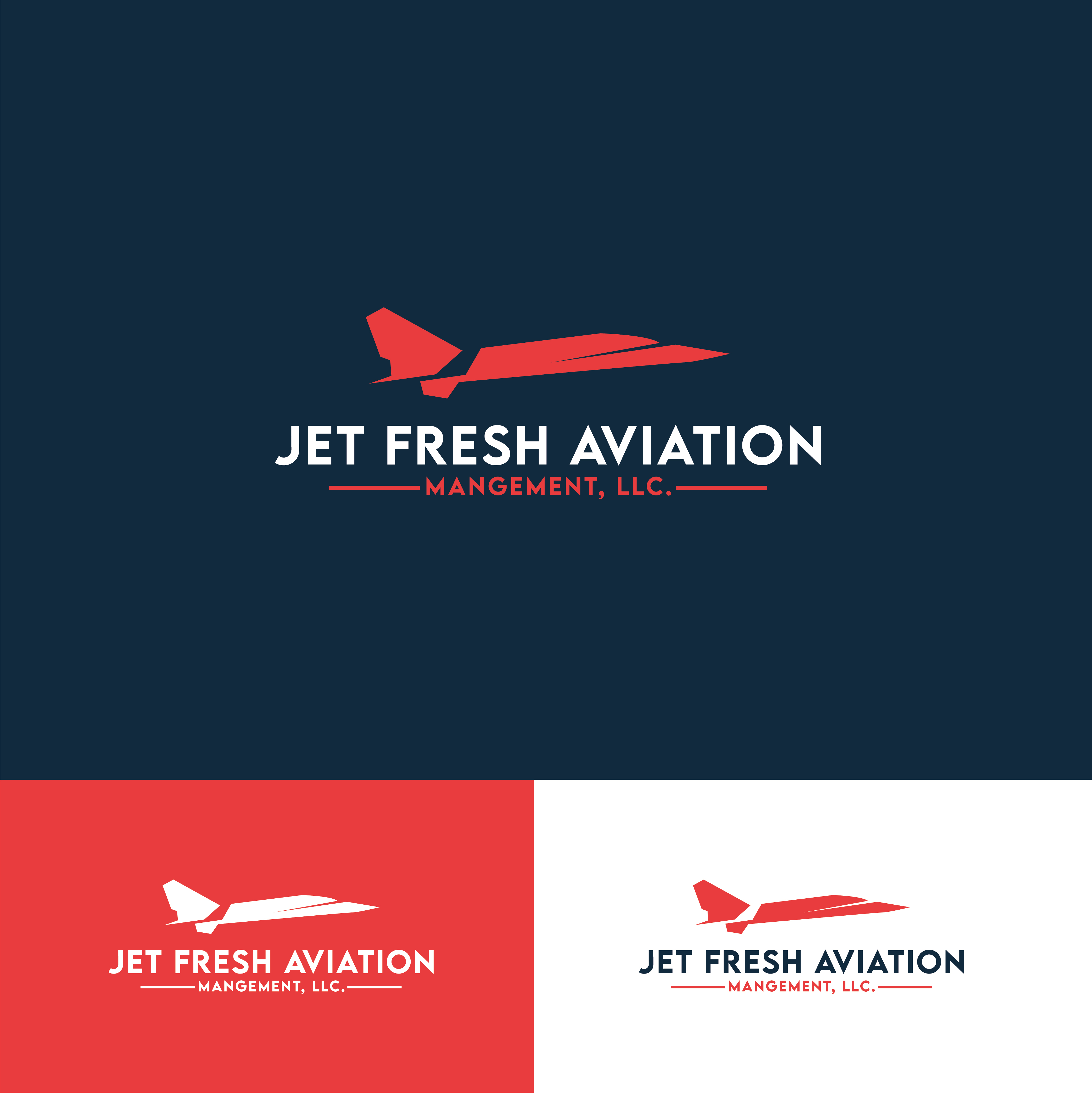 Logo-Design von Inventive Design für Jet Fresh Aviation Management, LLC.  | Design #30344423