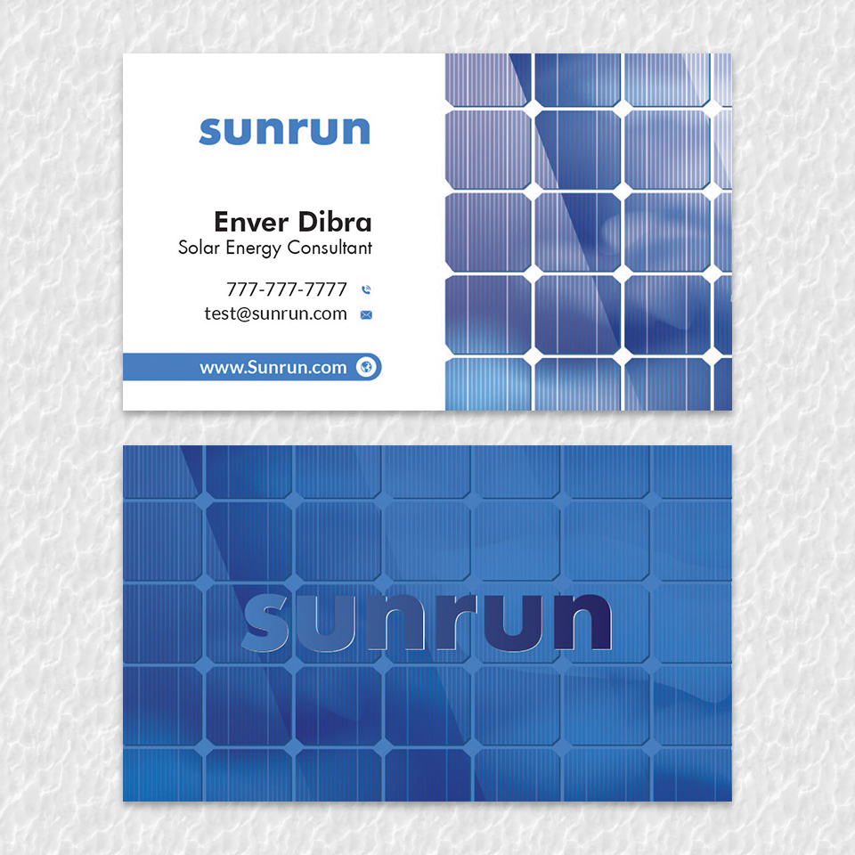 Design de Carte de Visite par YourLogoMaster pour Sunrun | Design #30348277