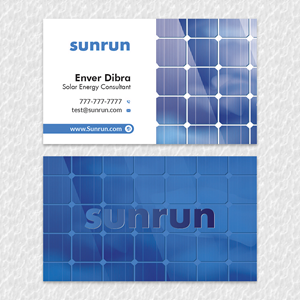 Design de Carte de Visite par YourLogoMaster pour Sunrun | Design : #30348277
