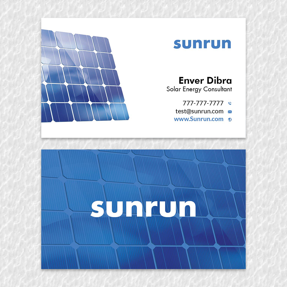 Design de Carte de Visite par YourLogoMaster pour Sunrun | Design #30348278