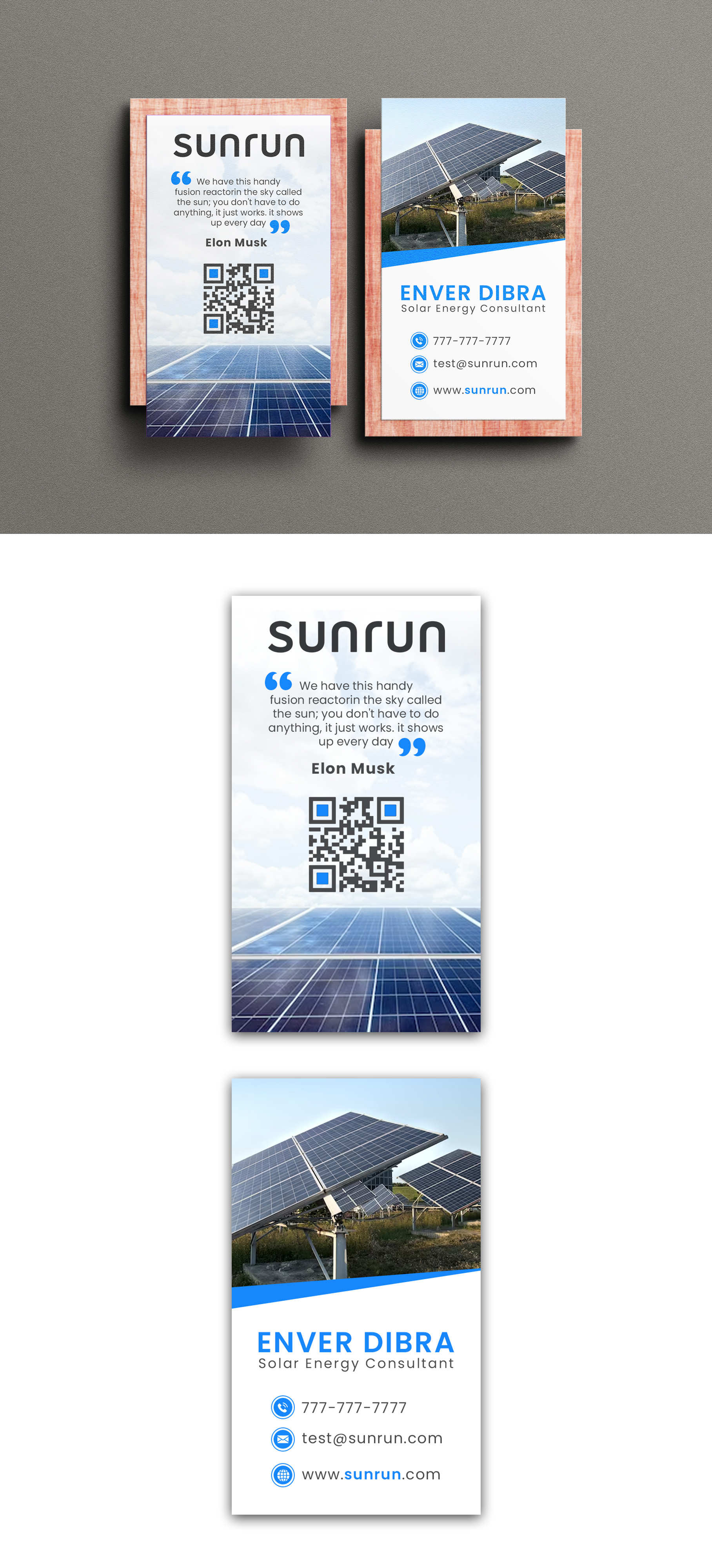 Business Card Design by debdesign for Sunrun | Design #30344723
