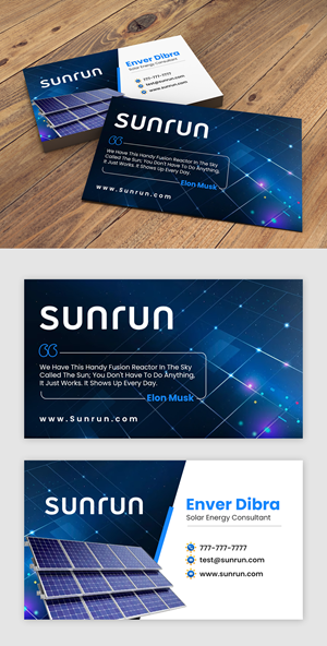 Business Card Design by debdesign for Sunrun | Design: #30344744