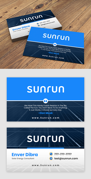 Business Card Design by debdesign for Sunrun | Design: #30344745