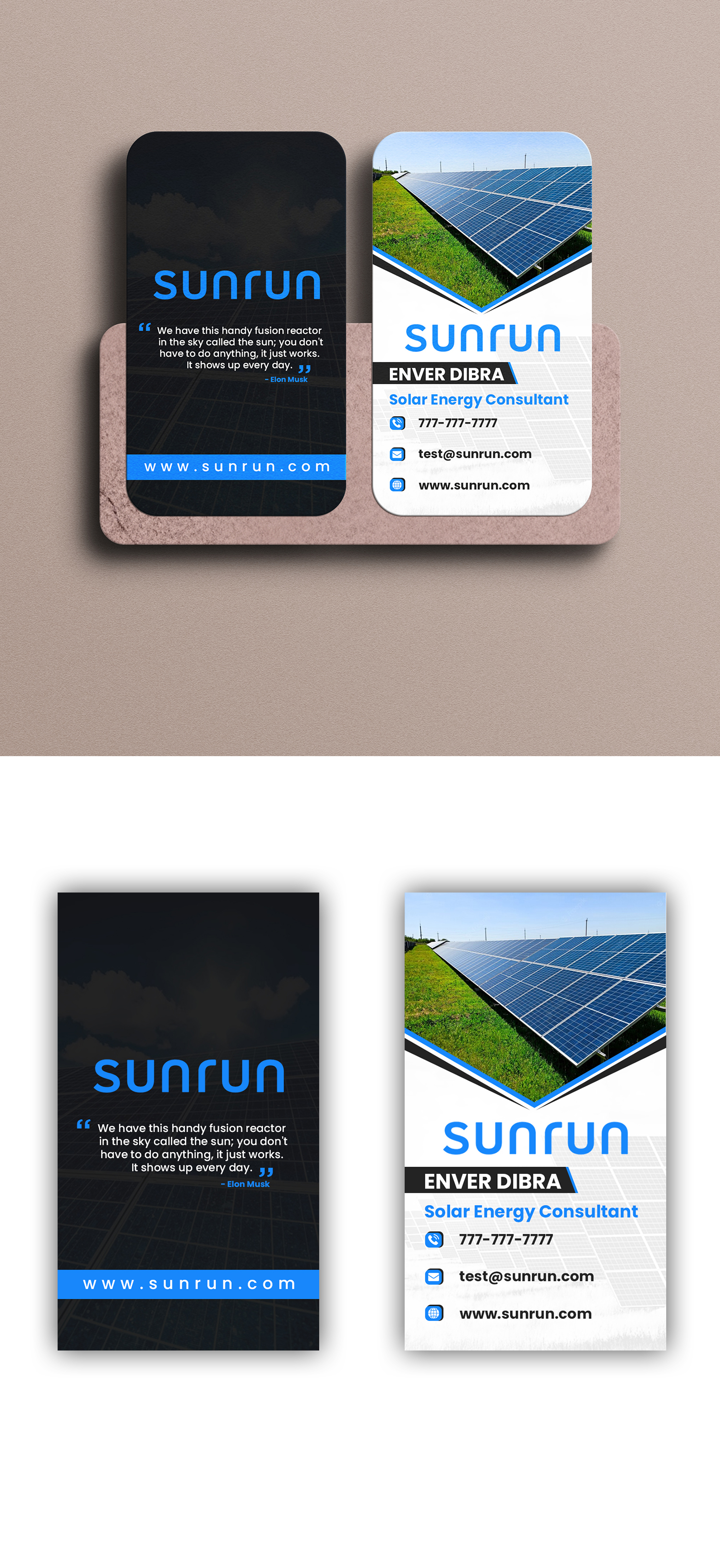 Business Card Design by debdesign for Sunrun | Design #30345039