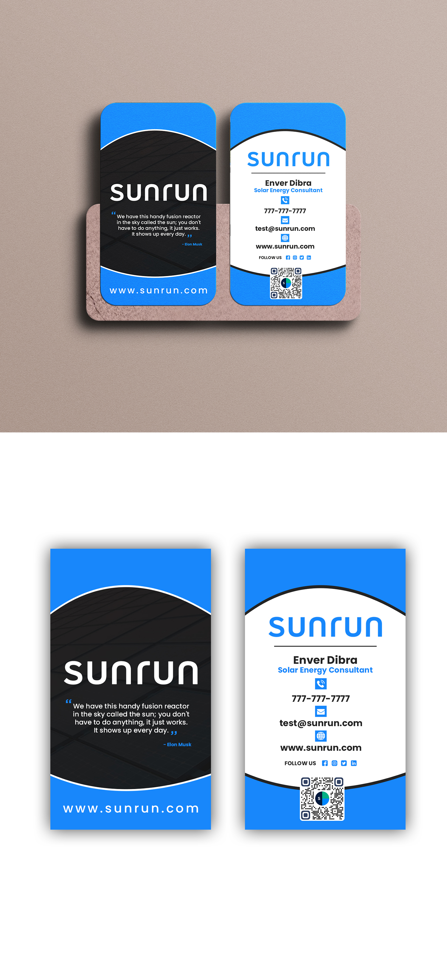 Business Card Design by debdesign for Sunrun | Design #30345040