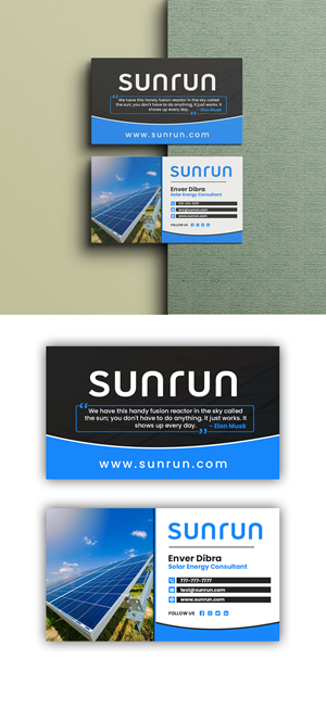 Business Card Design by debdesign for Sunrun | Design: #30345042
