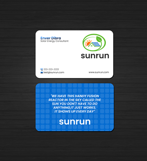 Business Card Design by Creations Box 2015 for Sunrun | Design: #30346792
