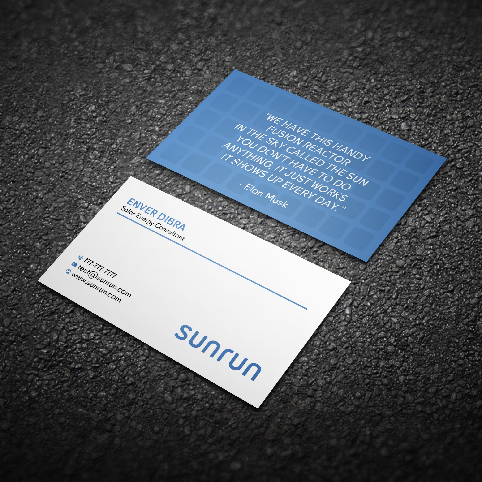 Design de Carte de Visite par Bikash Das pour Sunrun | Design #30345422