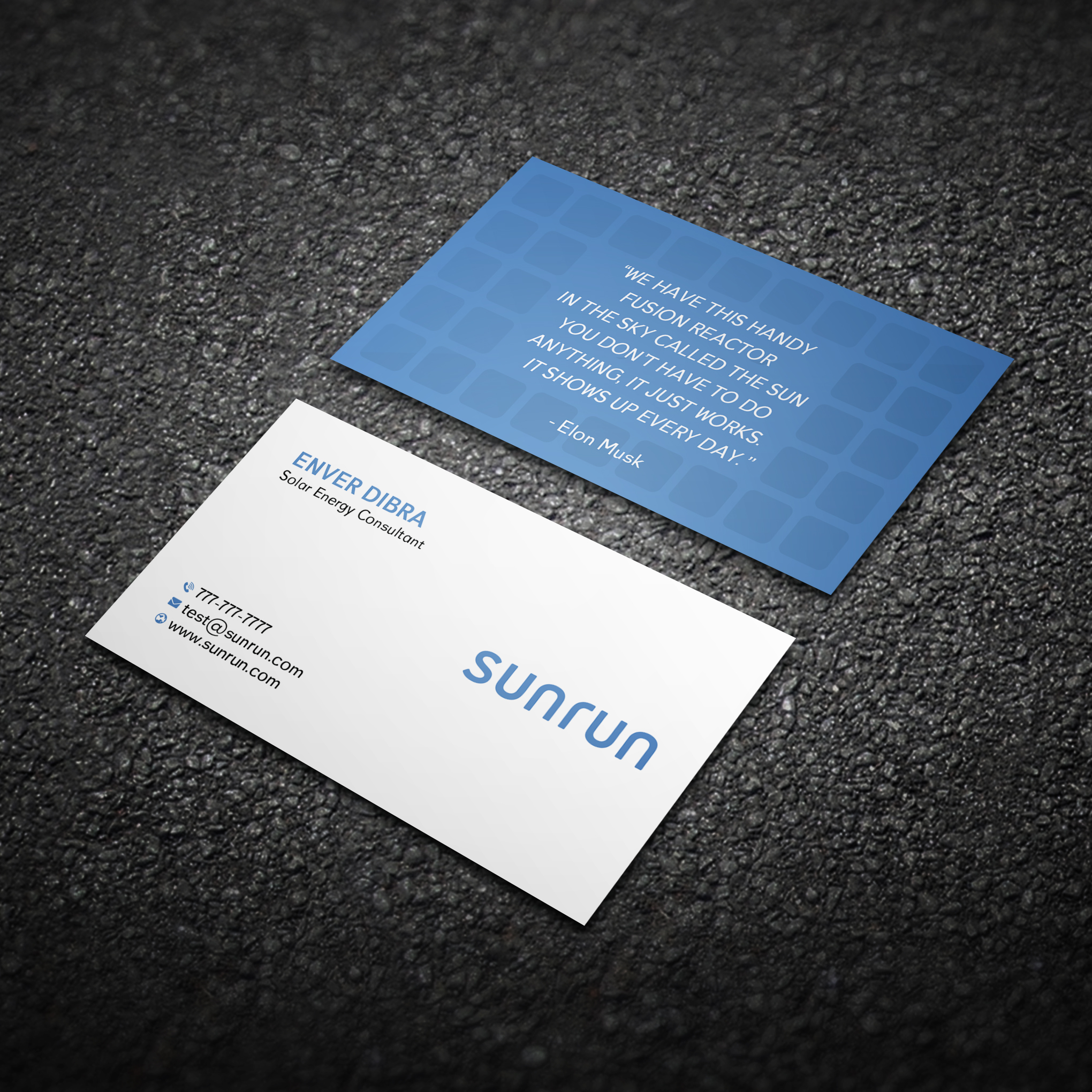 Business Card Design by Bikash Das for Sunrun | Design #30345480