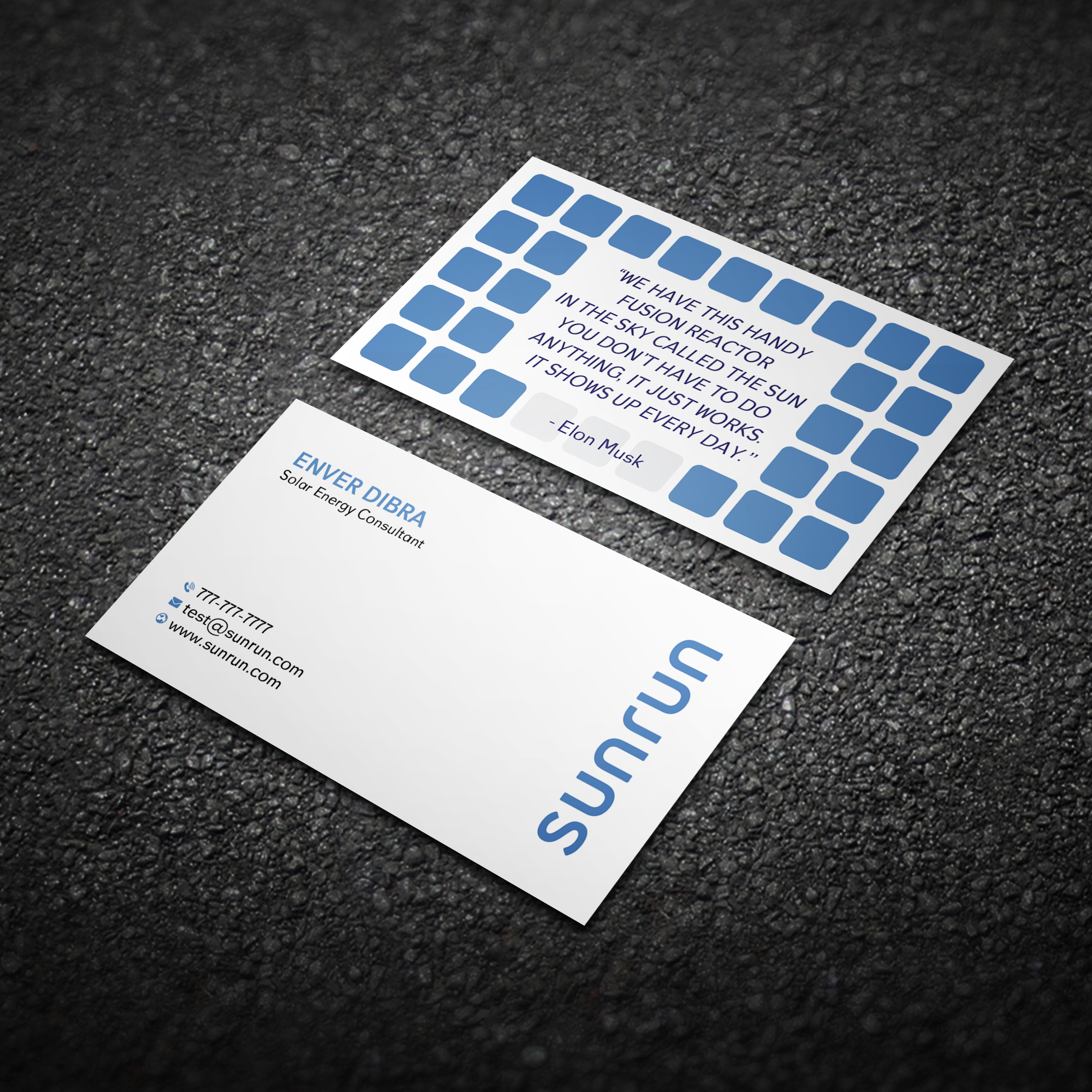 Business Card Design by Bikash Das for Sunrun | Design #30345536