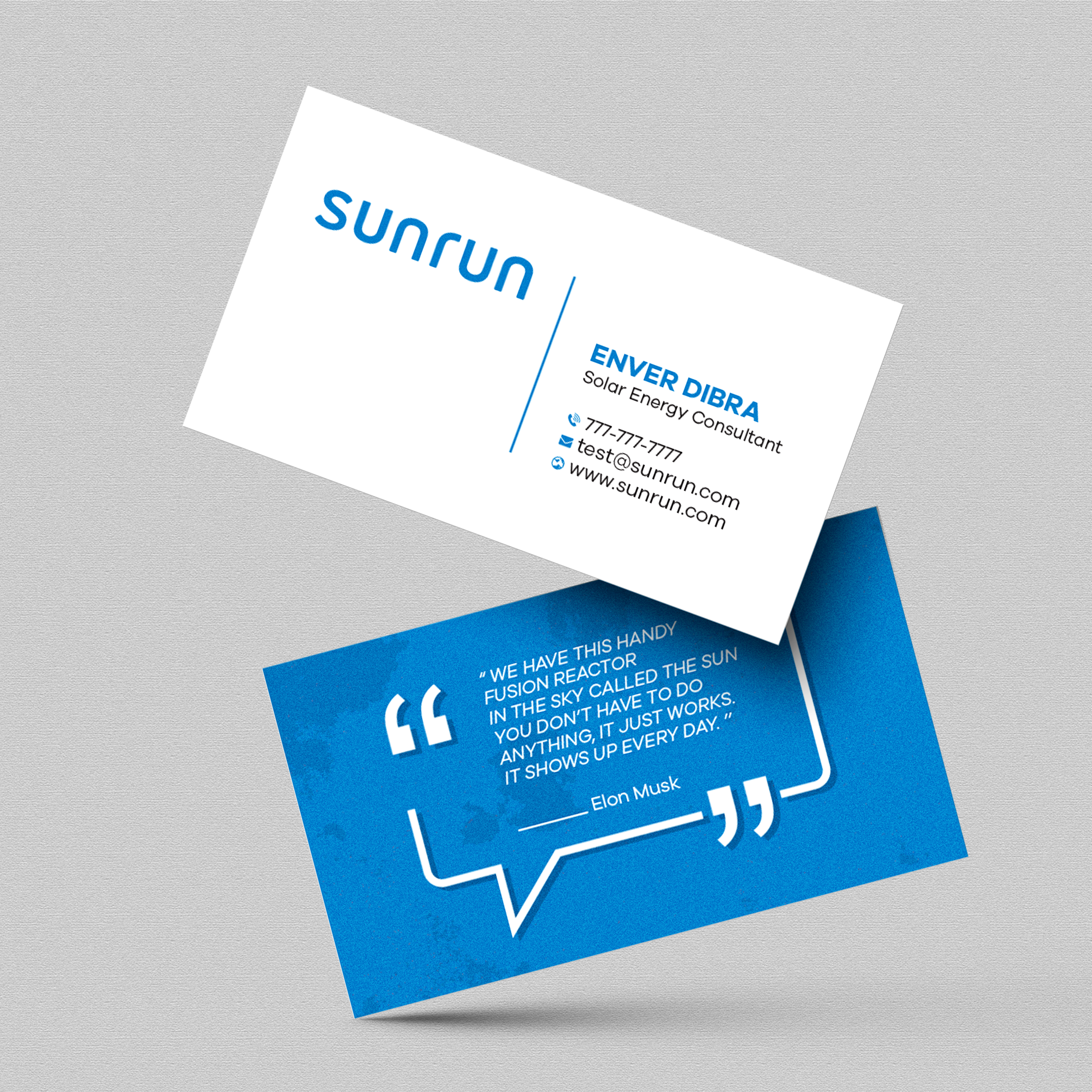 Design de Carte de Visite par Bikash Das pour Sunrun | Design #30346502