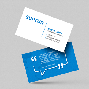 Design de Carte de Visite par Bikash Das pour Sunrun | Design : #30346502