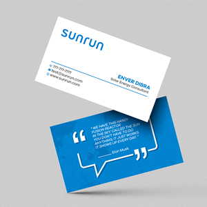 Design de Carte de Visite par Bikash Das pour Sunrun | Design : #30346504