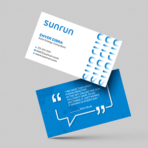Design de Carte de Visite par Bikash Das pour Sunrun | Design : #30346509