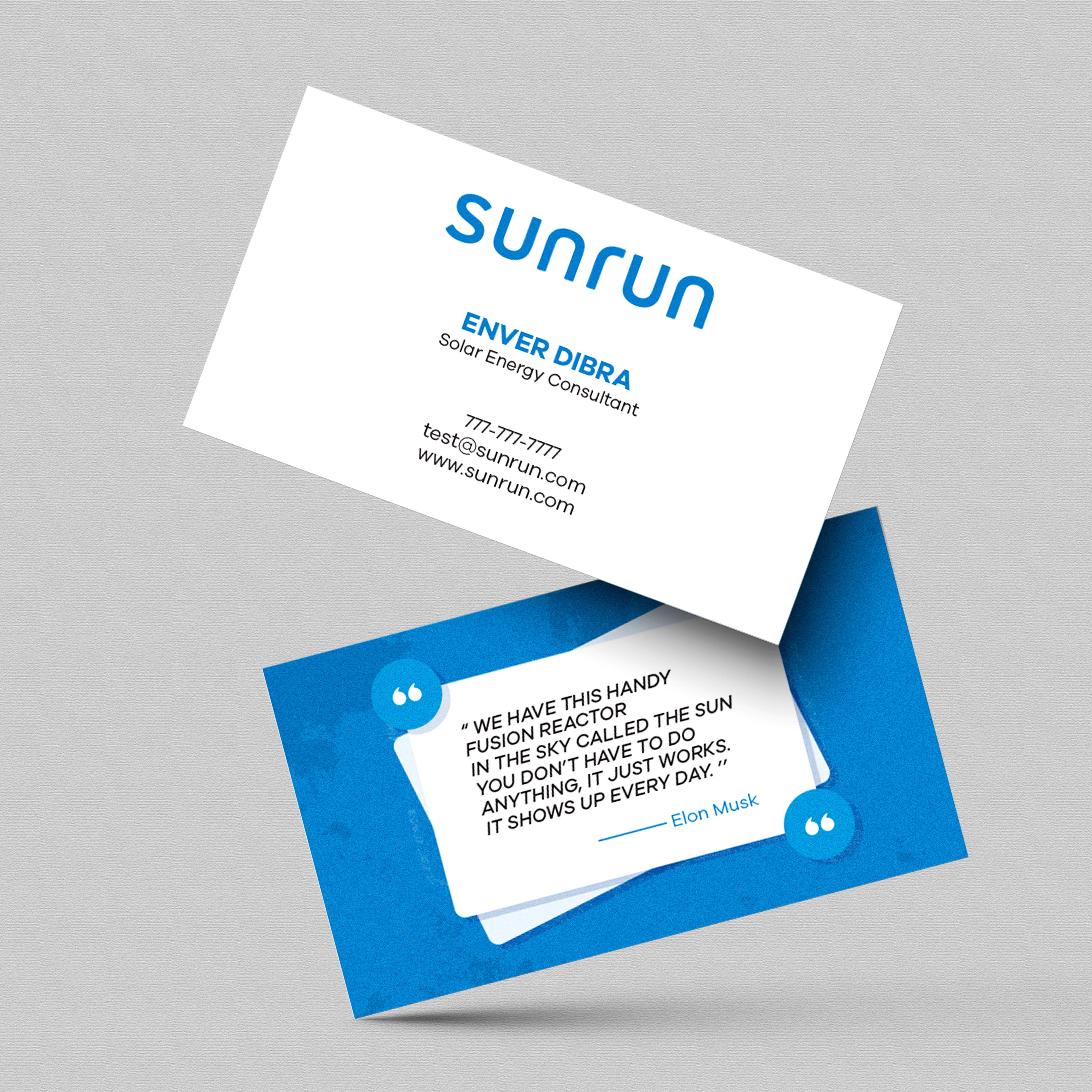 Design de Carte de Visite par Bikash Das pour Sunrun | Design #30346514