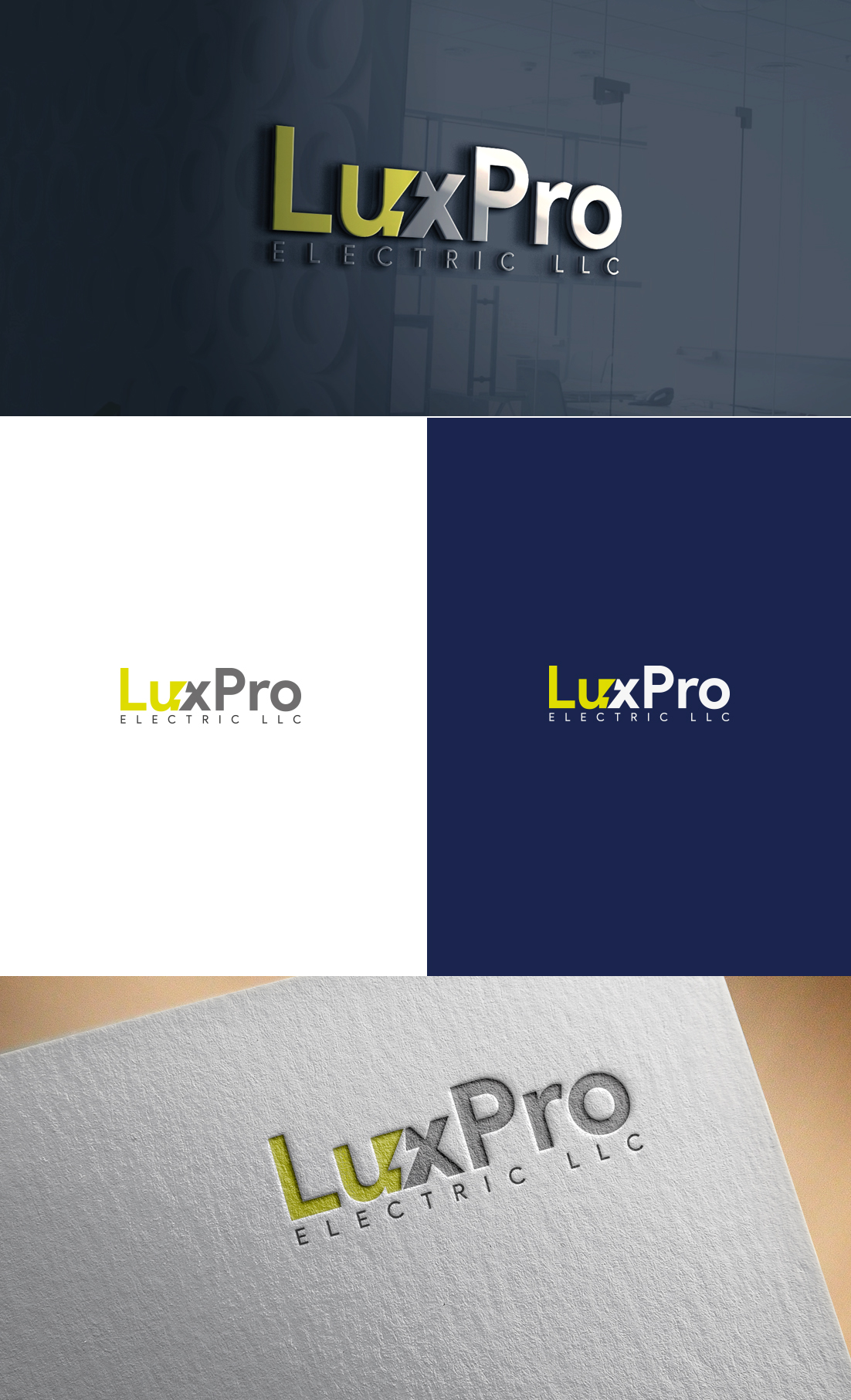 Logo Design by GLDesigns for LuxPro Electric | Design #30346867