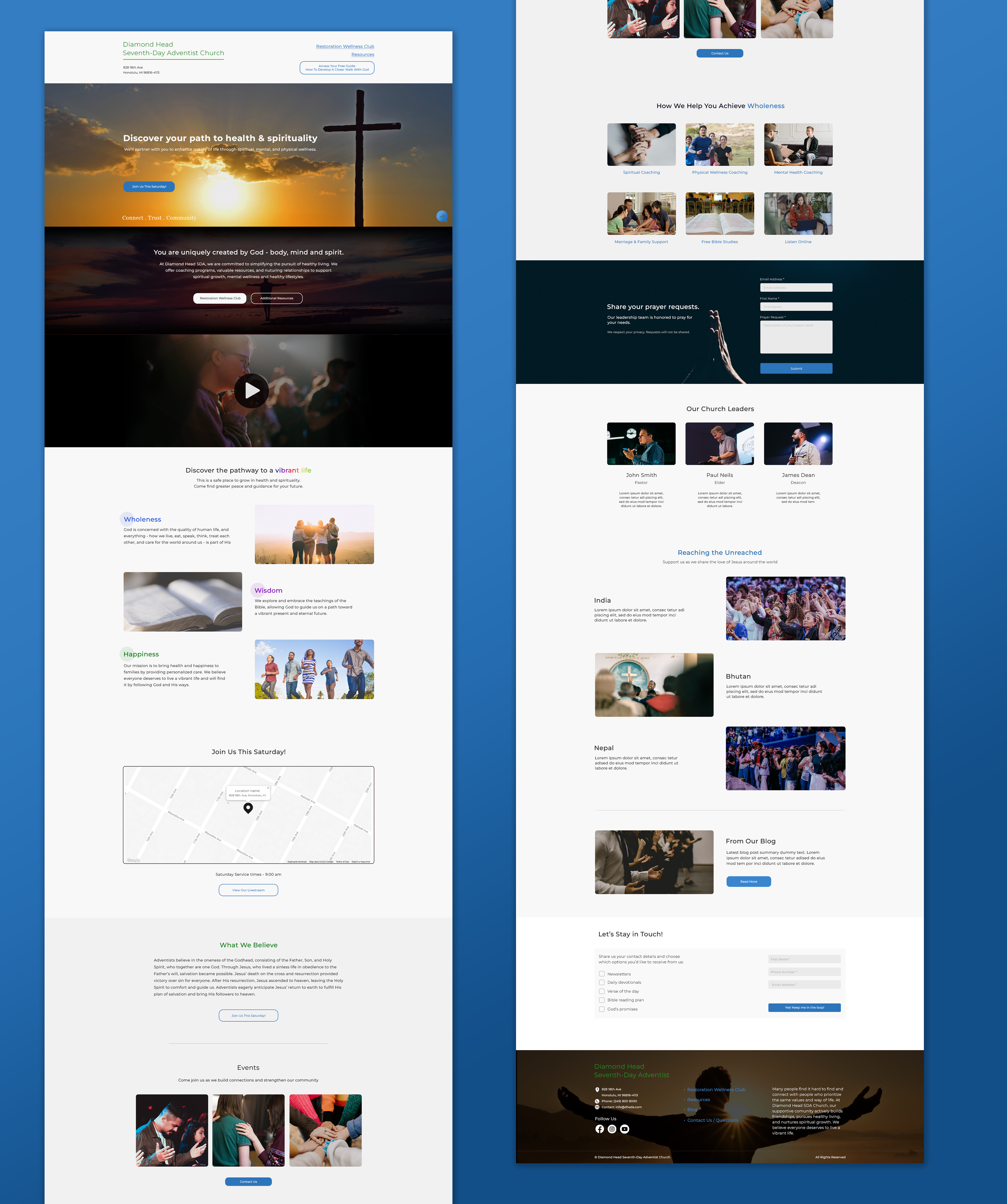 Diseño Web por C9 Designs para Diamond Head SDA Church | Diseño #30353109