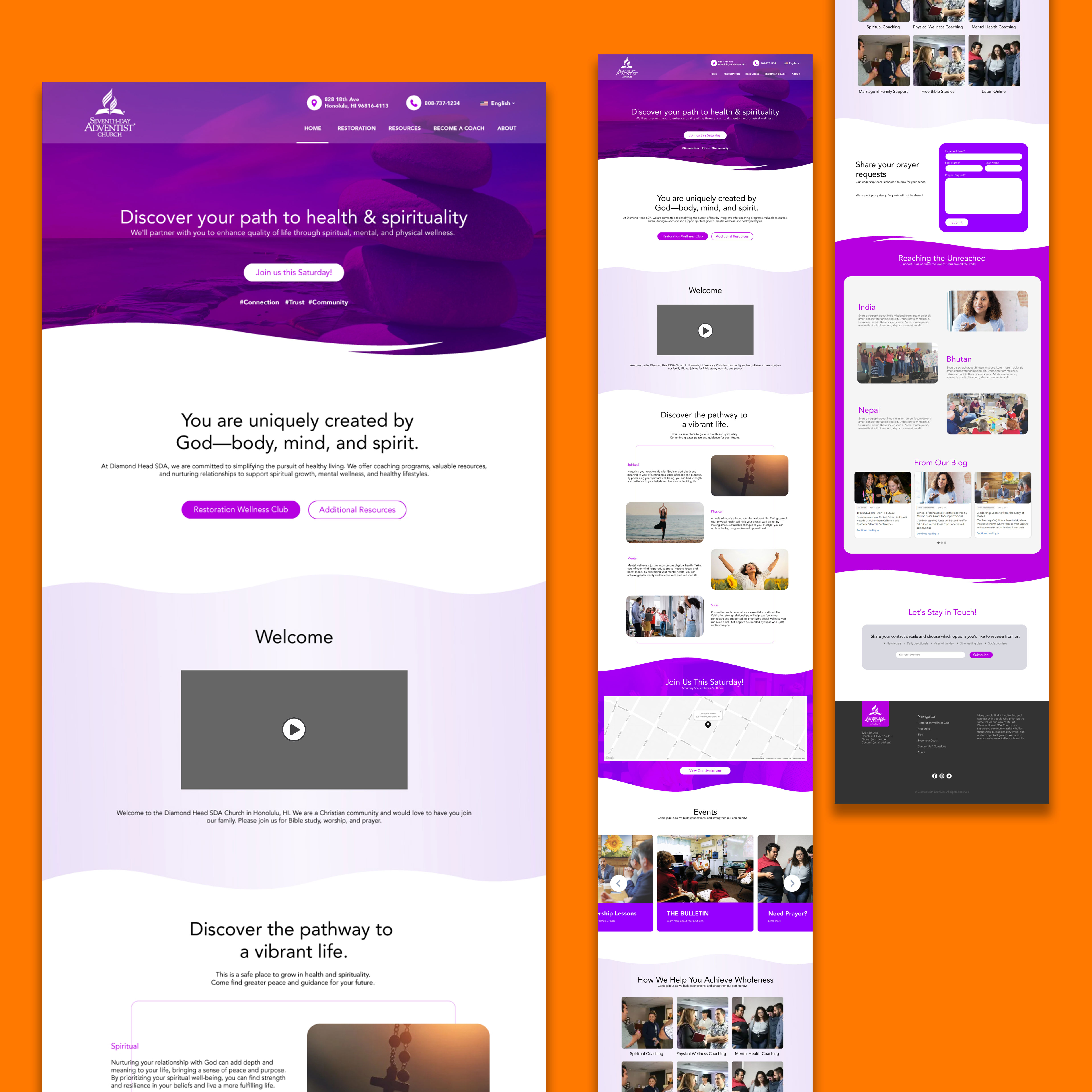 Web Design by ISDA Designs for Diamond Head SDA Church | Design #30381297