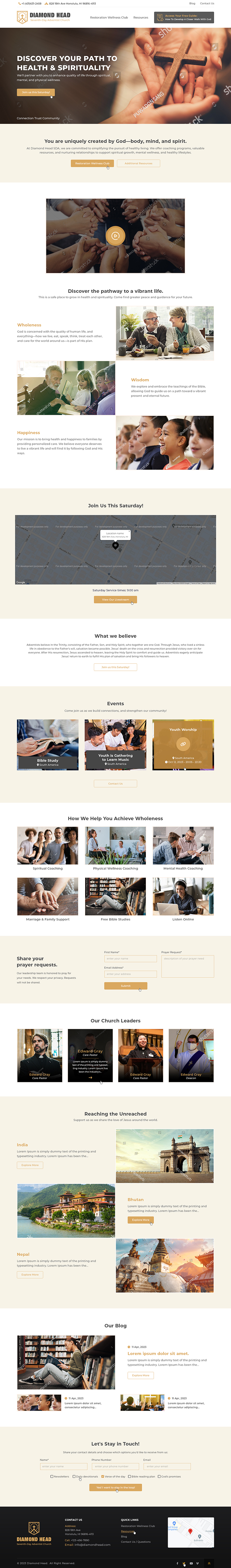 Web-Design von Ved Web Services für Diamond Head SDA Church | Design #30353830
