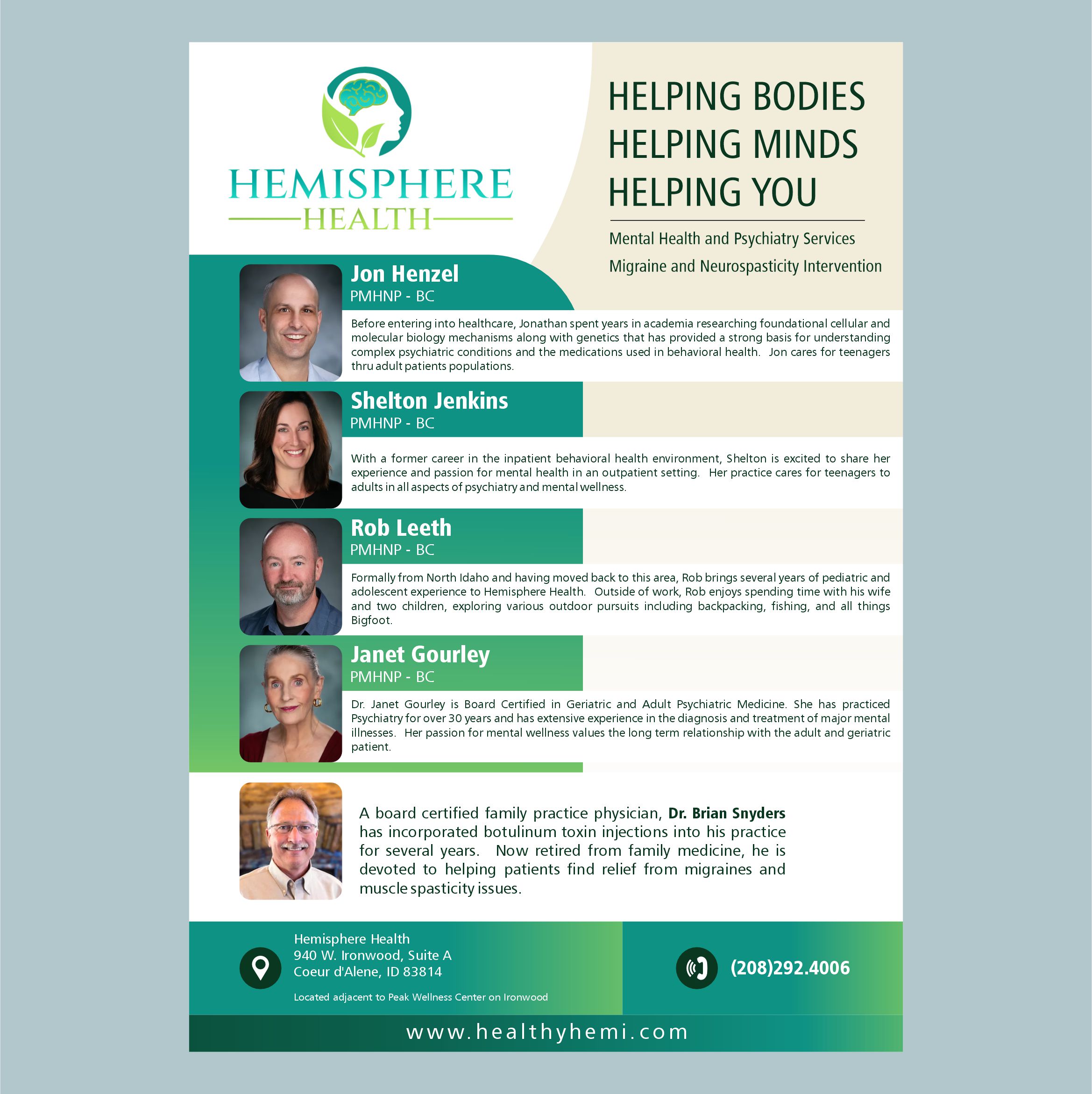 Flyer Design by erikdesign for Hemisphere Health | Design #30367703