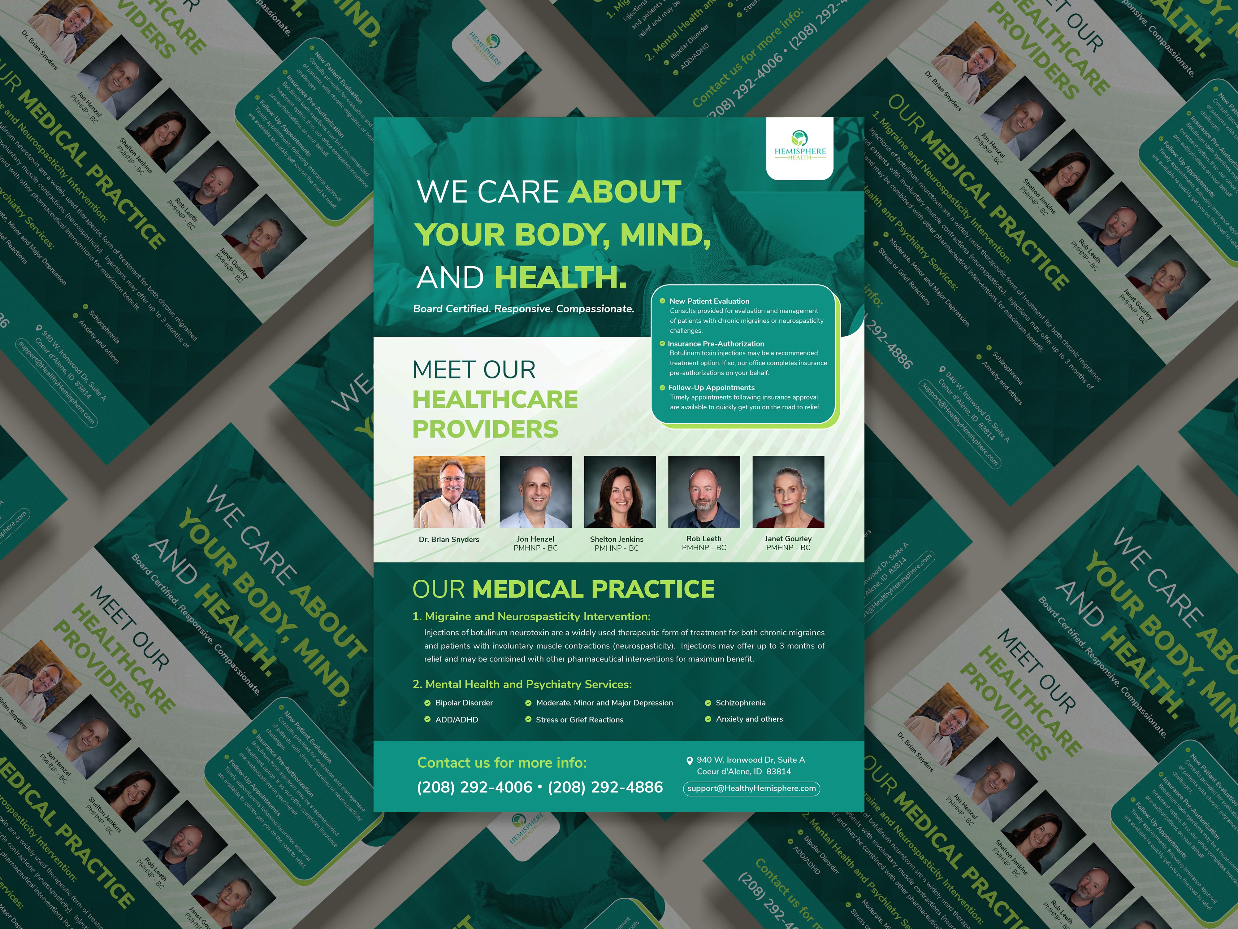 Flyer Design by seventytwostud for Hemisphere Health | Design #30373881